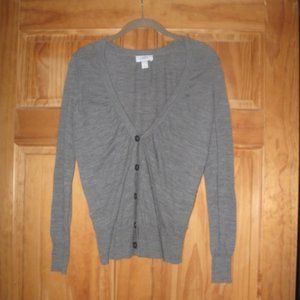 Ann Taylor LOFT Grey Long Sleeve Cardigan